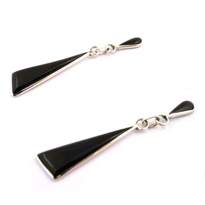 Thumbnail: Black Jet Dangle Earrings by Angela Gasper #AGB204