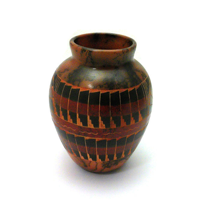 Thumbnail: Navajo Red Horse Hair Vase By Ernest John #EJN699