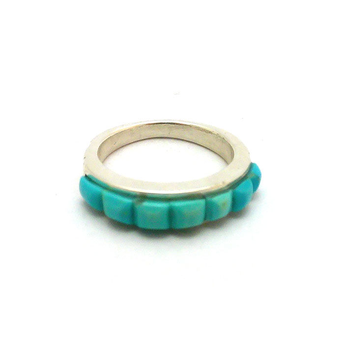 Thumbnail: Turquoise Cobblestone Navajo Ring #CBL645