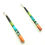 Thumbnail: Long Navajo Colorful Inlay Earrings #RTL388