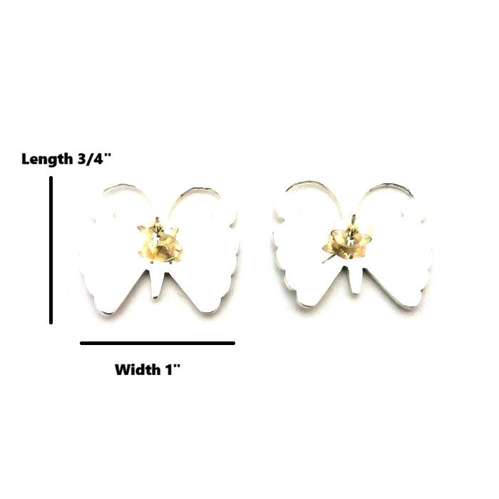 Thumbnail: Zuni Inlay Butterfly Earrings #MAR393