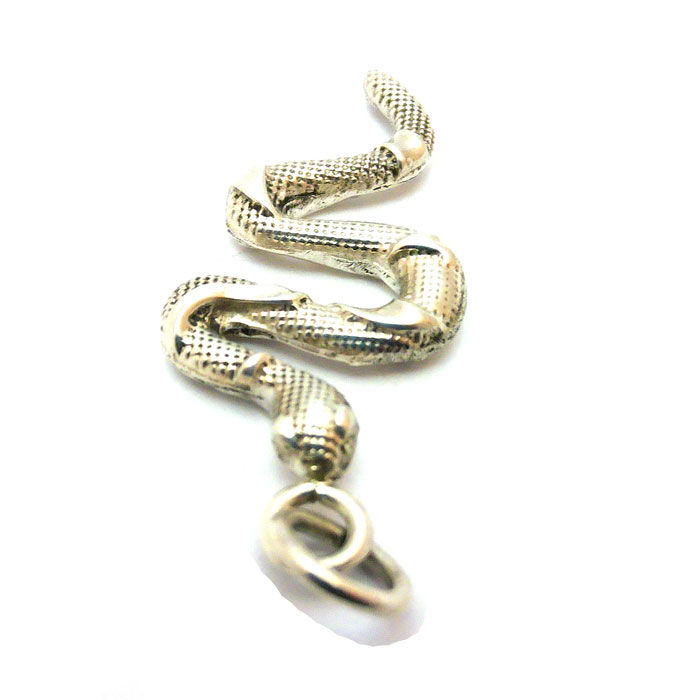 Thumbnail: Sterling Silver Zuni Snake Pendant #SNA681