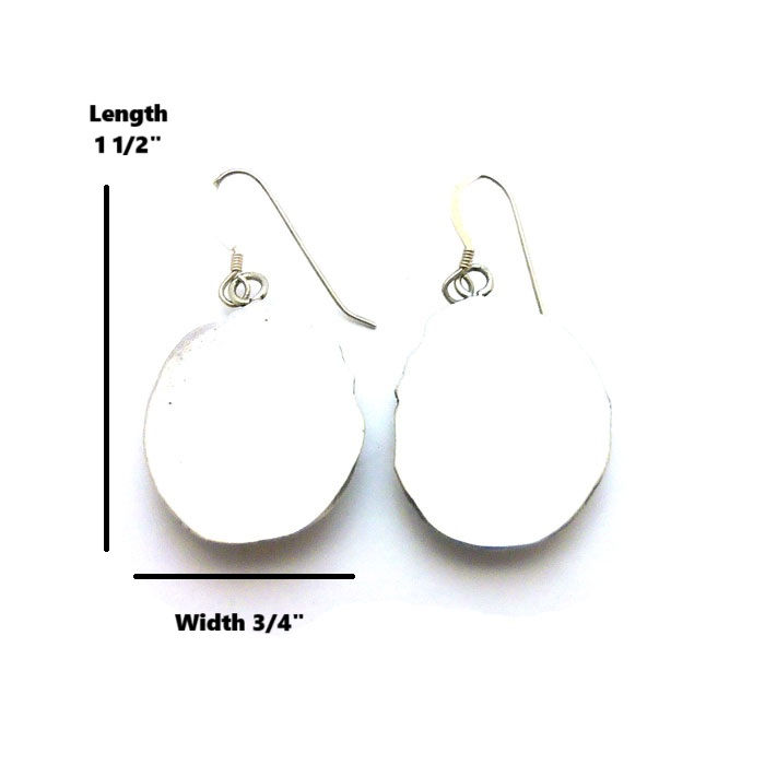 Thumbnail: Mother Of Pearl Navajo Dangle Earrings #MOP537