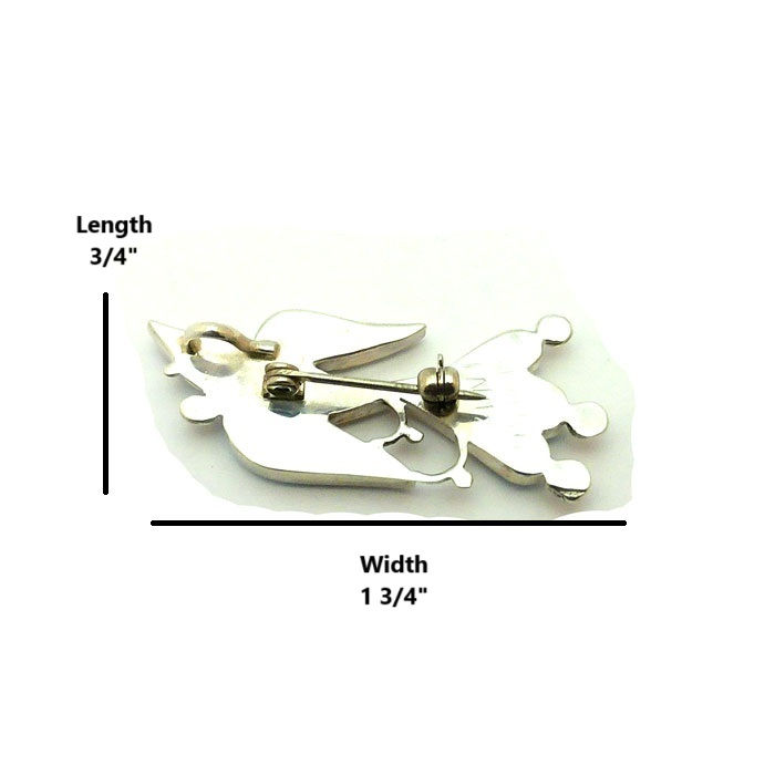 Thumbnail: Zuni Artist Gerold Quam Inlay Bird Pin #GQU604