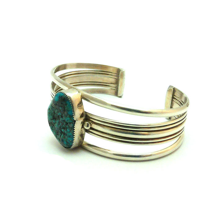 Thumbnail: Navajo Kingman Turquoise Cuff #AZU633