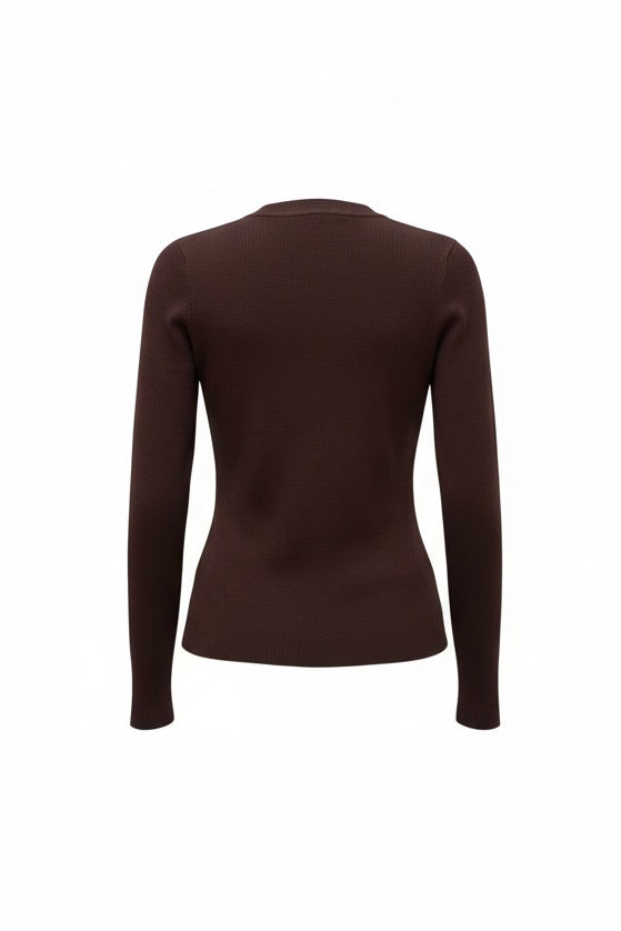 Küçük resim: Fırfır Detaylı Düğmeli Triko