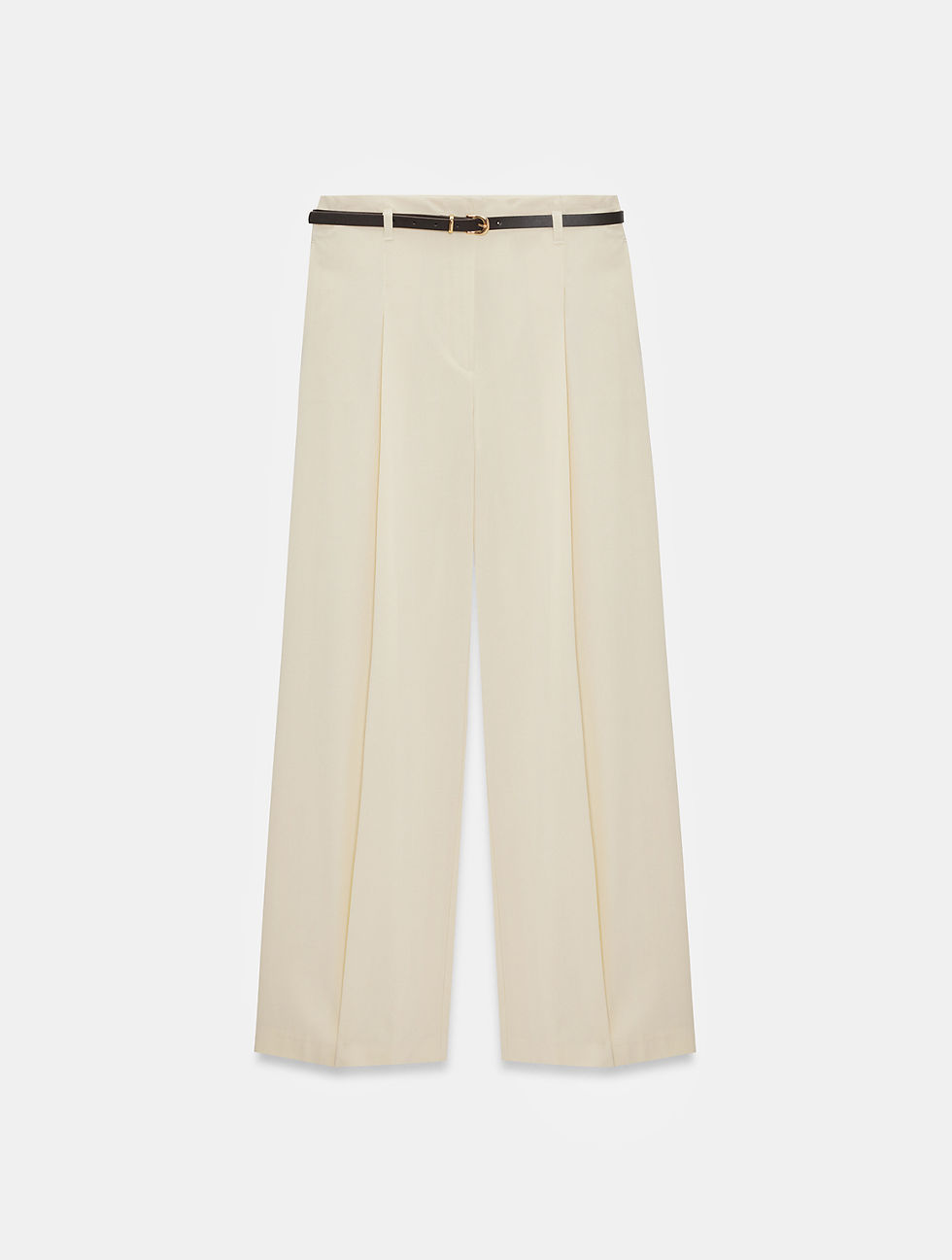 Küçük resim: Kemerli Palazzo Pantolon-Ekru