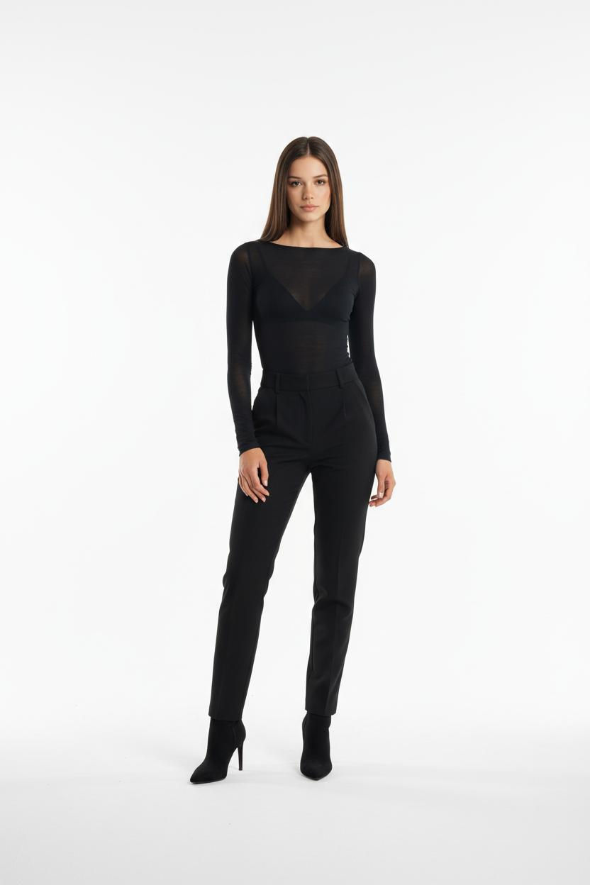 Küçük resim: Kayık Yaka Model Kaşmir Ultra Hafif Bluz