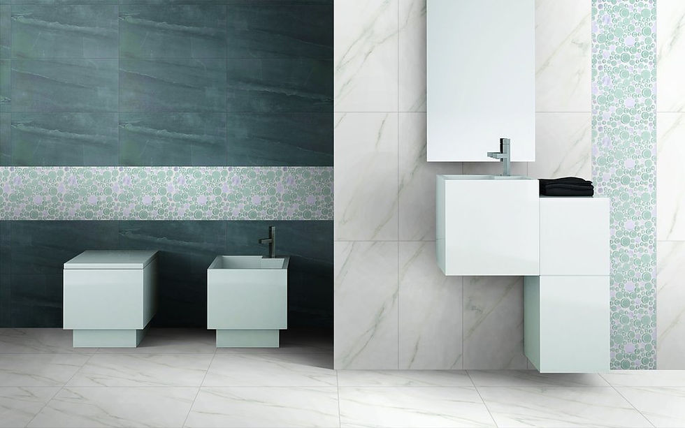 Miniature : BUBW-02 White glass and carrara bubble