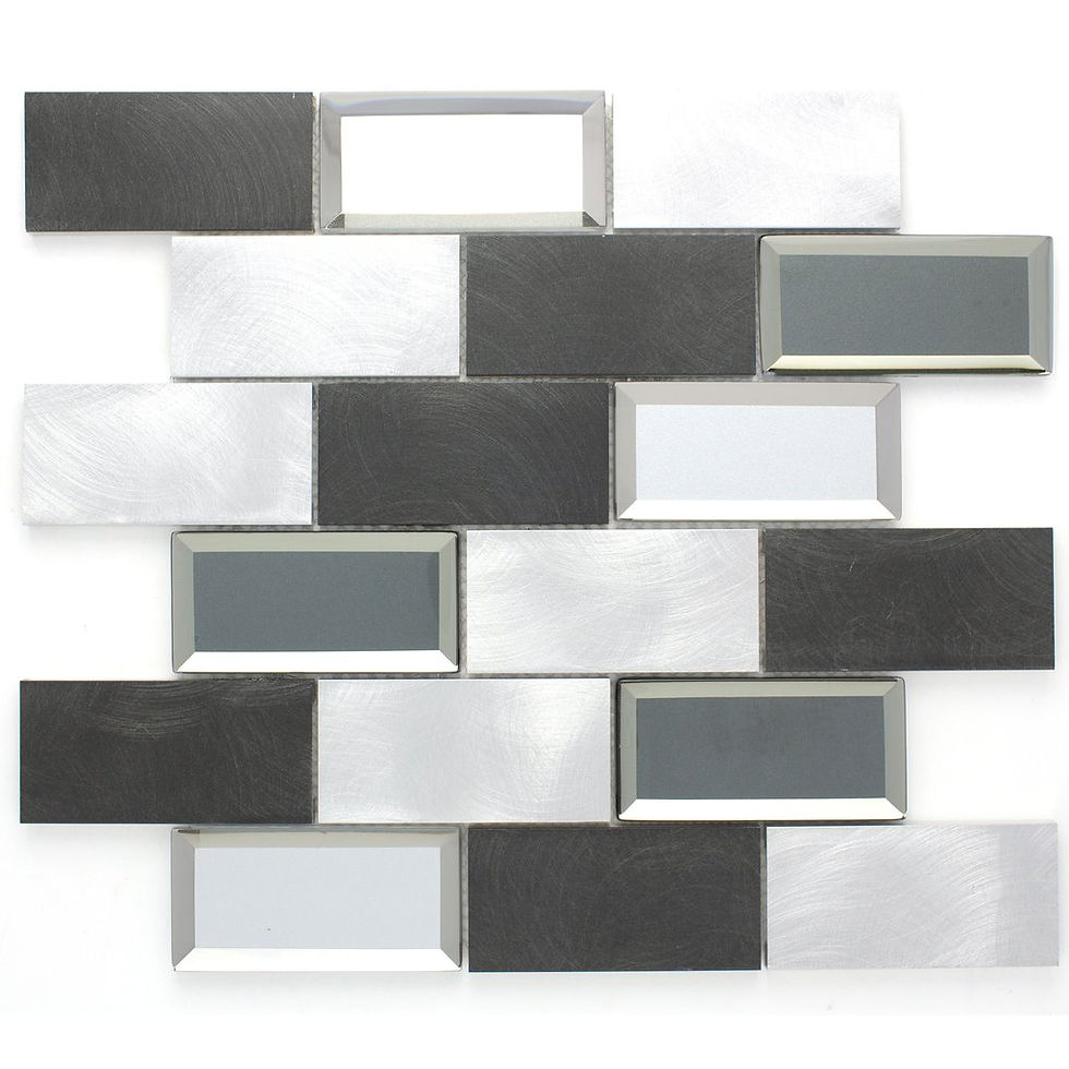 AFM-02 2x4 Subway Tile Brick Grey Metal Mosaic Tile Sheet