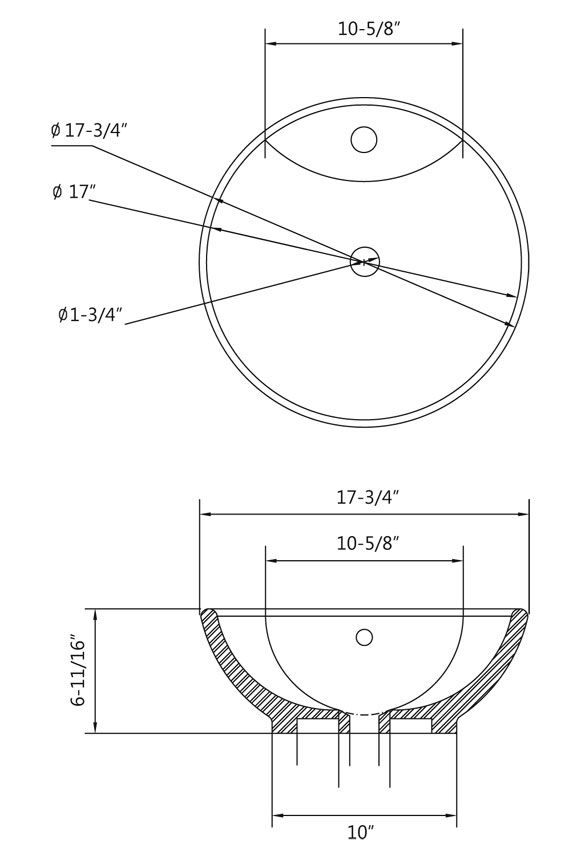 Miniature : Sinks Topmount Ceramic Lavatory 003 01B