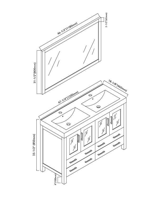 縮圖：48"Bathroom Cabinet   019 48