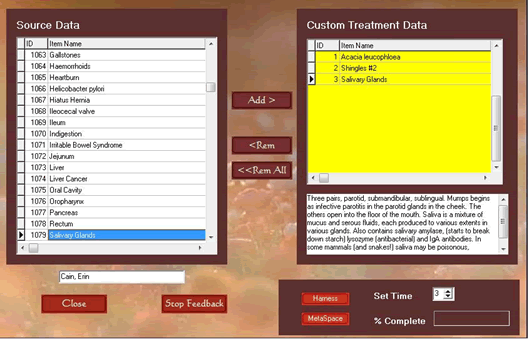 NAET Combination Treatment Panel