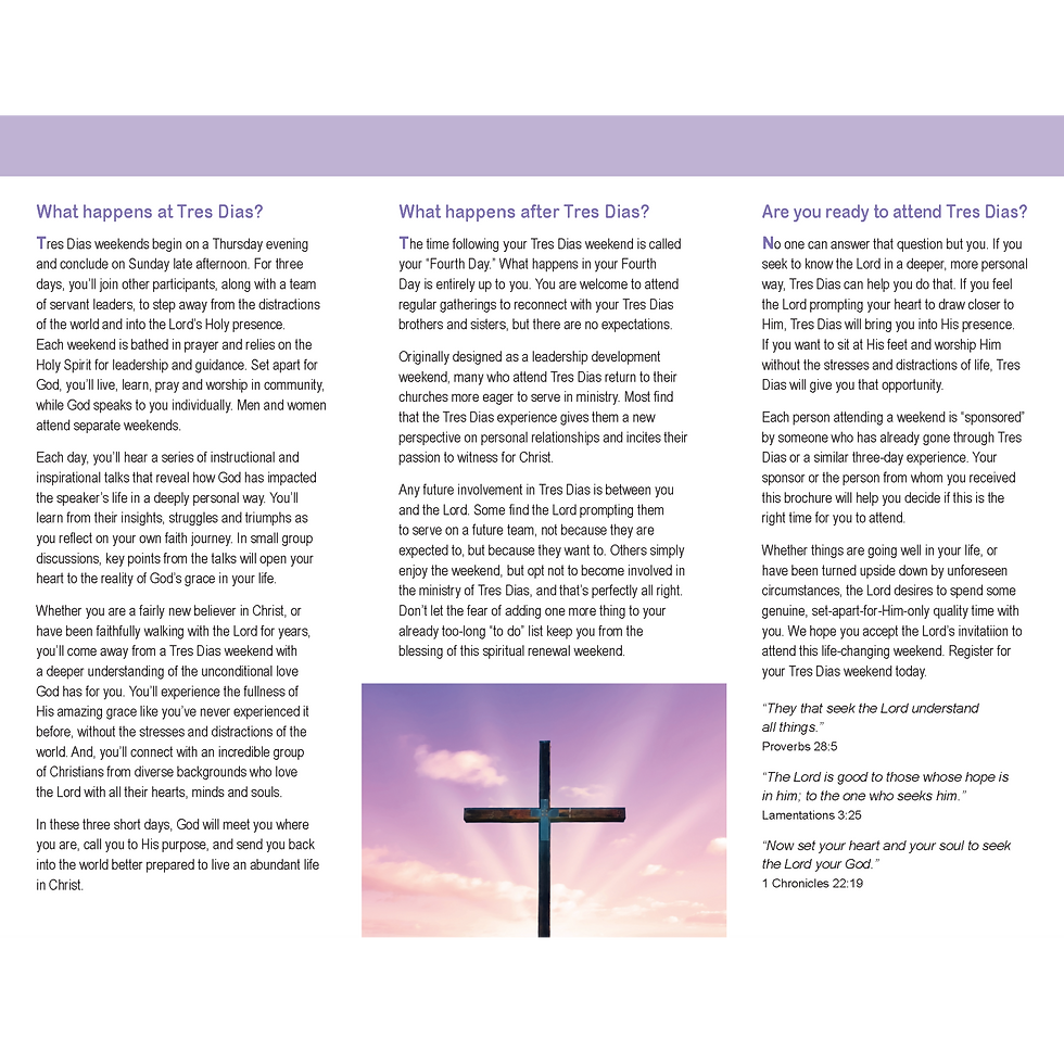 Thumbnail: Tres Dias Information Tri-Fold (50)
