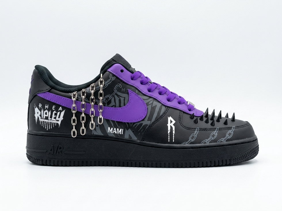 Rhea Ripley WWE Air Force 1 custom hand-painted sneakers Mami women's champion design