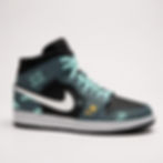 Muichiro Tokito Demon Slayer custom Air Jordan 1 shoes with soft mist and gradient blue design