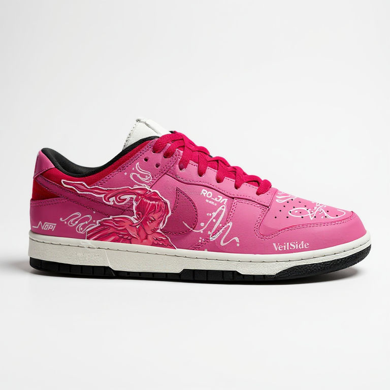 Suki Honda S2000 Fast & Furious custom Nike Dunk shoes with pink car-inspired floral design