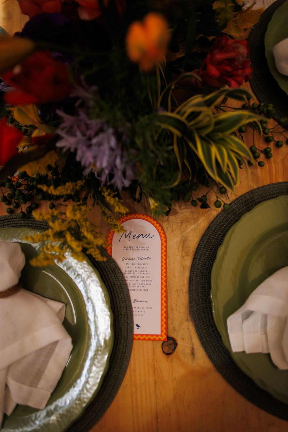 Menu food casamento Amanda e Igor na Bahia
