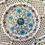 Thumbnail: Hand carved Marble Jali Tray – Lapis Floral Inlay with Bowl || 17*17 ||