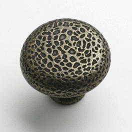 Hammered knob (antique brass)