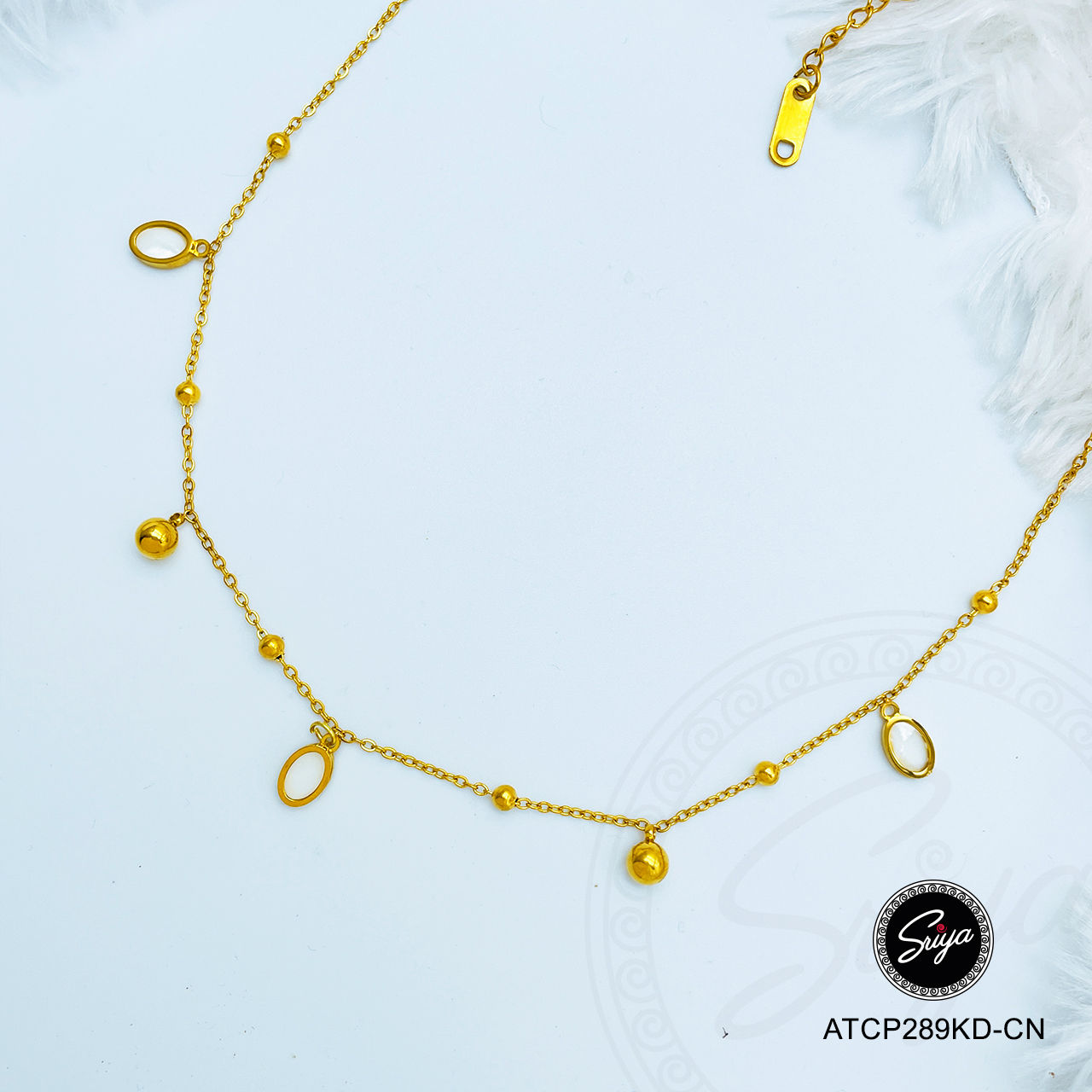 Anna Anti Tarnish Golden Necklace