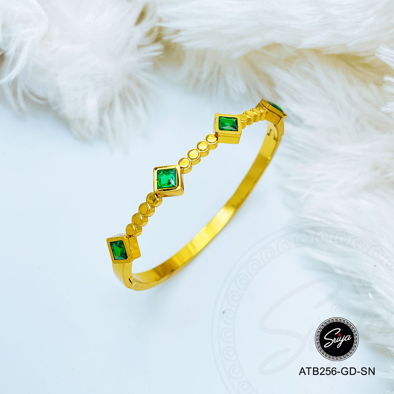 Pixel Anti Tarnish Golden Bangle (Small Size)