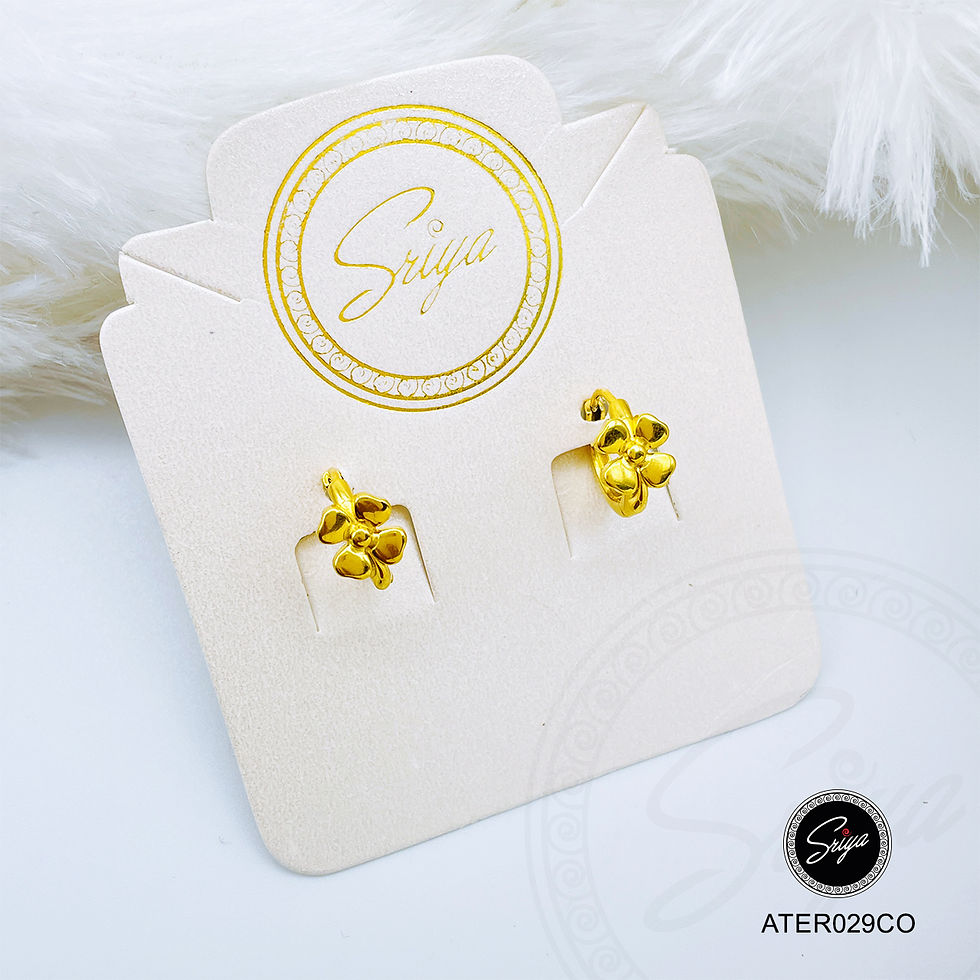 Thumbnail: Daisy Dangle Anti Tarnish Hoop Earrings