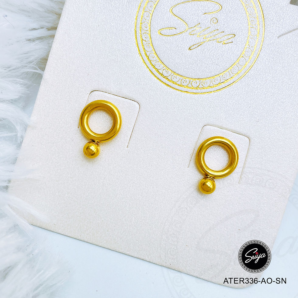 Thumbnail: Halo Point Anti Tarnish Golden Earrings