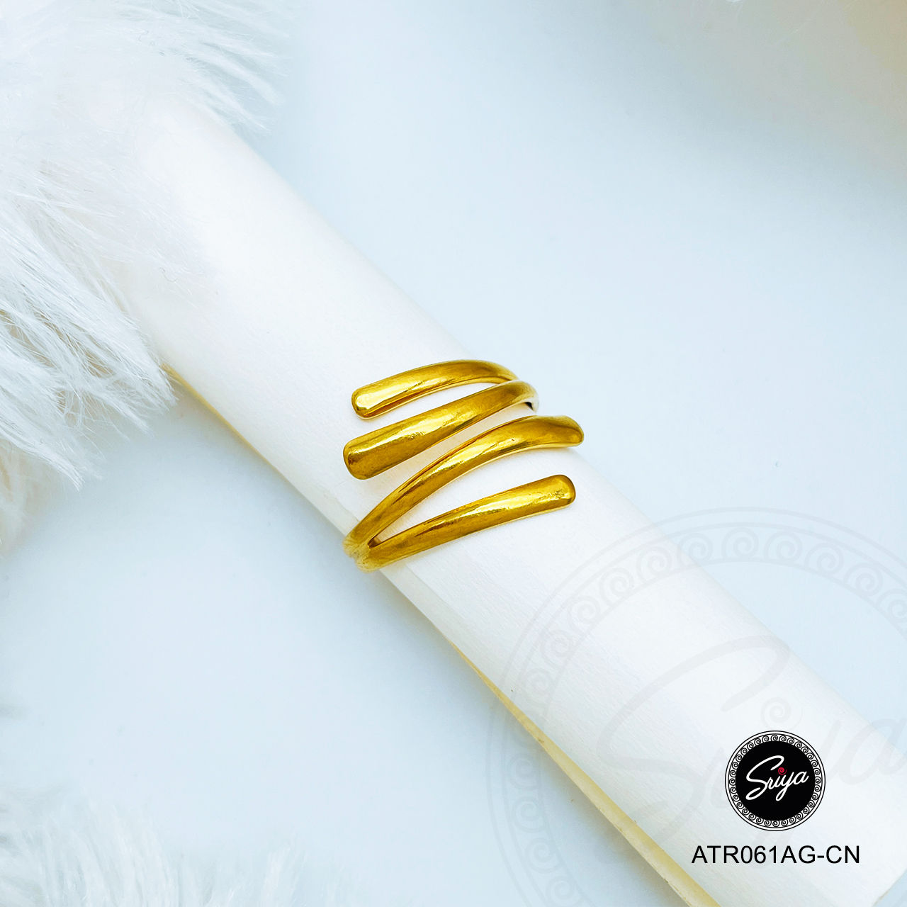 Golden Coil Anti-Tarnish Golden Ring