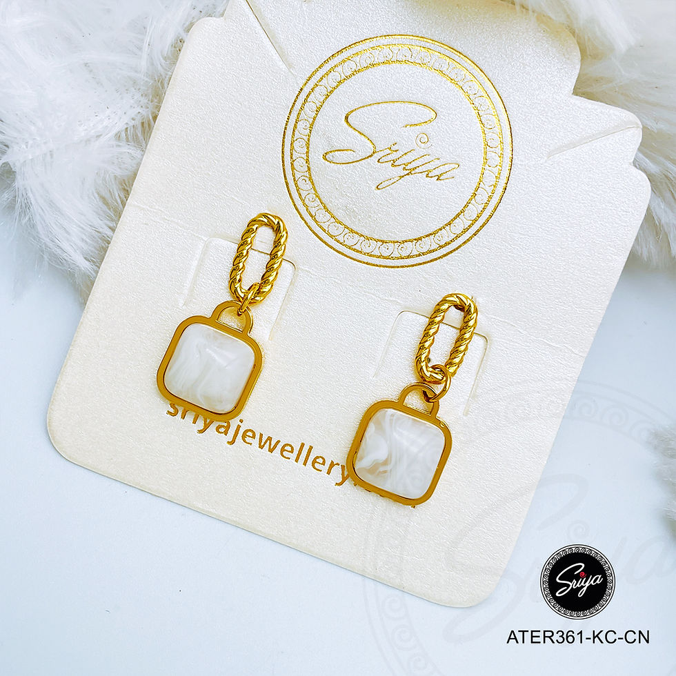 Thumbnail: Antique Swirl Golden Anti Tarnish Earrings