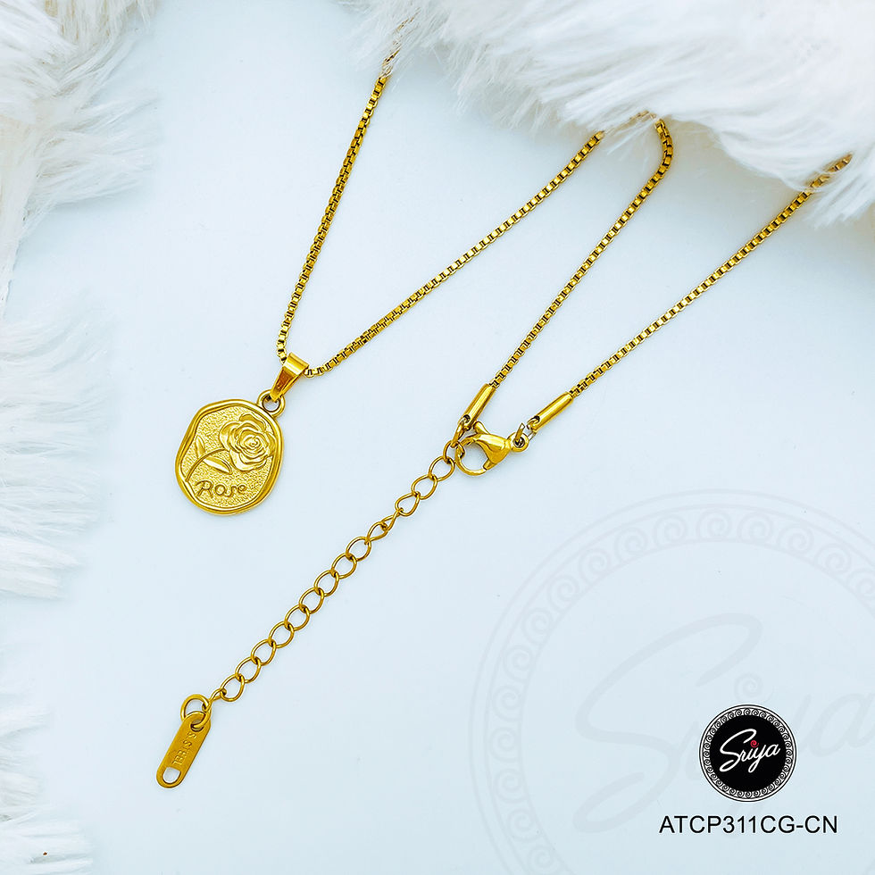 Thumbnail: Golden Rose Anti Tarnish Necklace