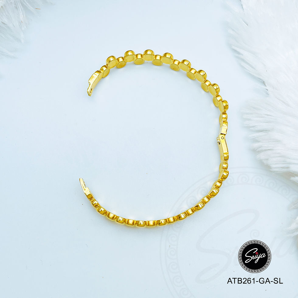 Thumbnail: Rhythm in Gold Anti Tarnish Bangle