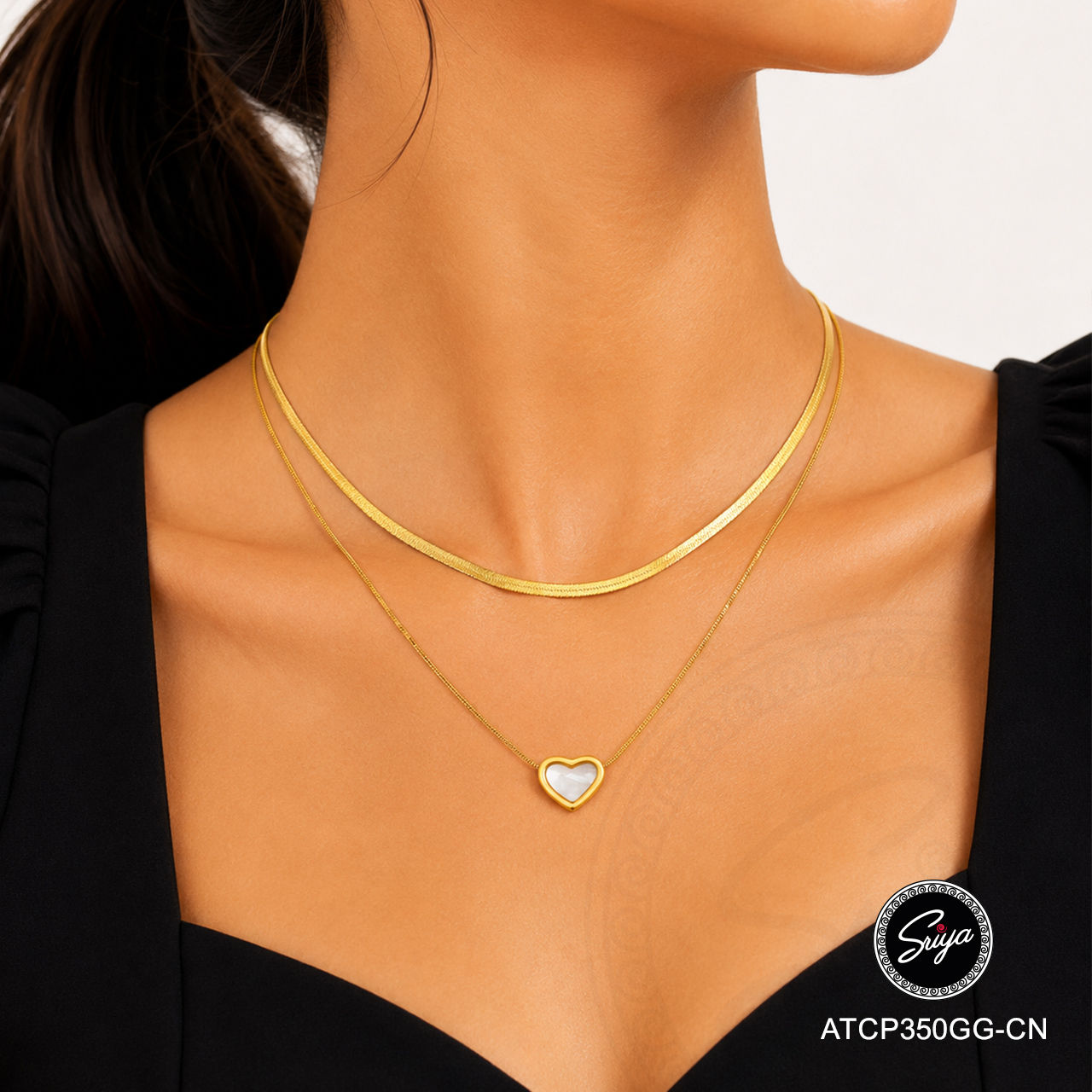 Golden Heart Whisper Anti Tarnish Necklace