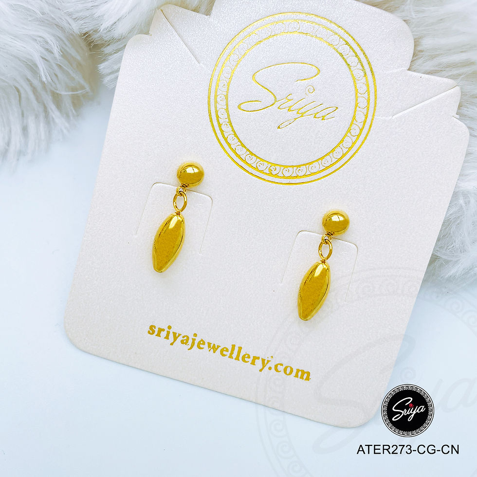 Thumbnail: Minimal Ziva Drops Anti Tarnish Earrings