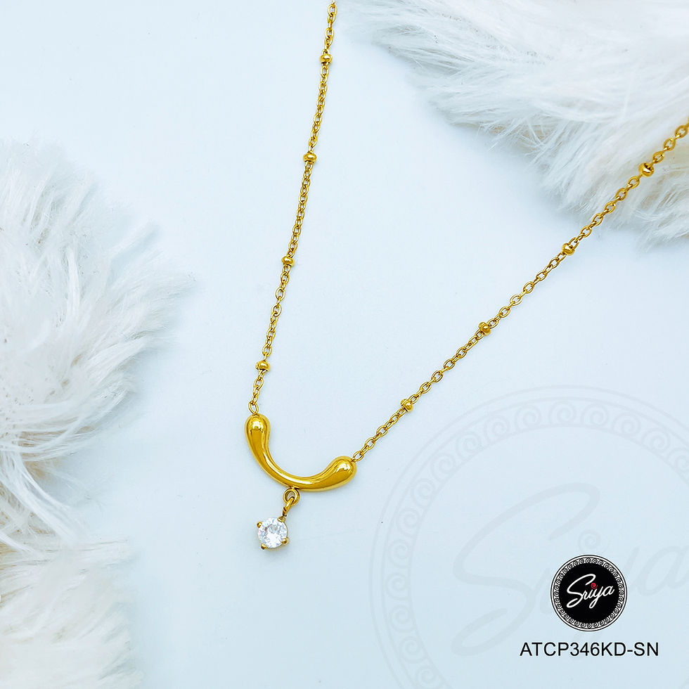 Thumbnail: Starlight Drop Anti Tarnish Golden Necklace