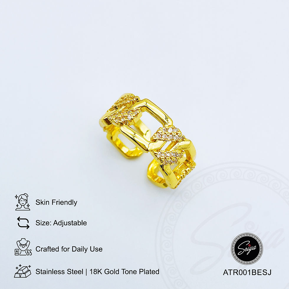 Thumbnail: Unity Band Anti Tarnish Golden Ring