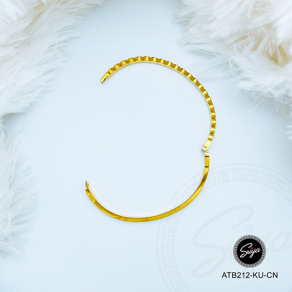 Thumbnail: Amora Anti Tarnish Golden Bangle