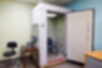 Soundproof audiology testing booth in Lansing, MI office