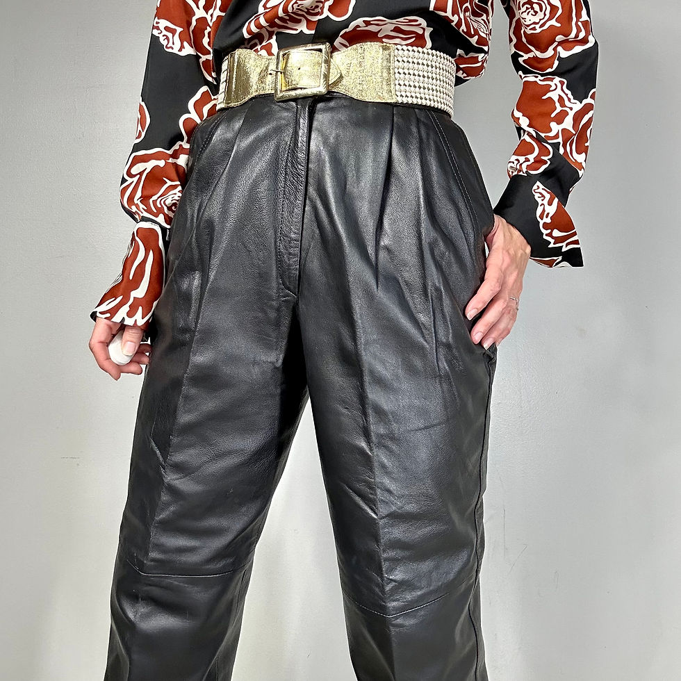 Vintage Lined Leather Pants