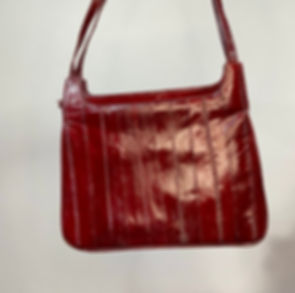 Maroon Vintage Eel Skin Purse
