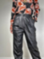 Thumbnail: Vintage Lined Leather Pants