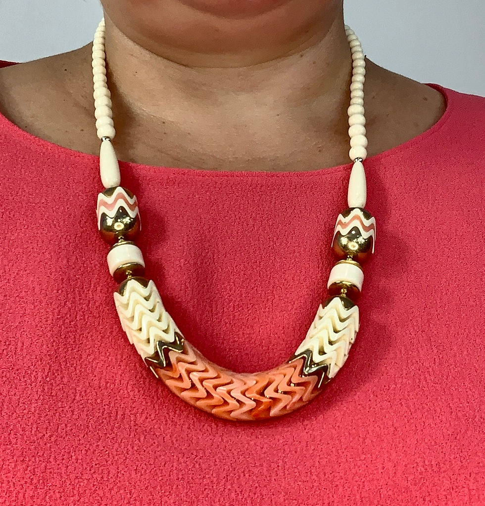 Thumbnail: Faux Shell Beaded Rope Necklace