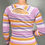 Thumbnail: Striped Knit Tie Front Electricity Top