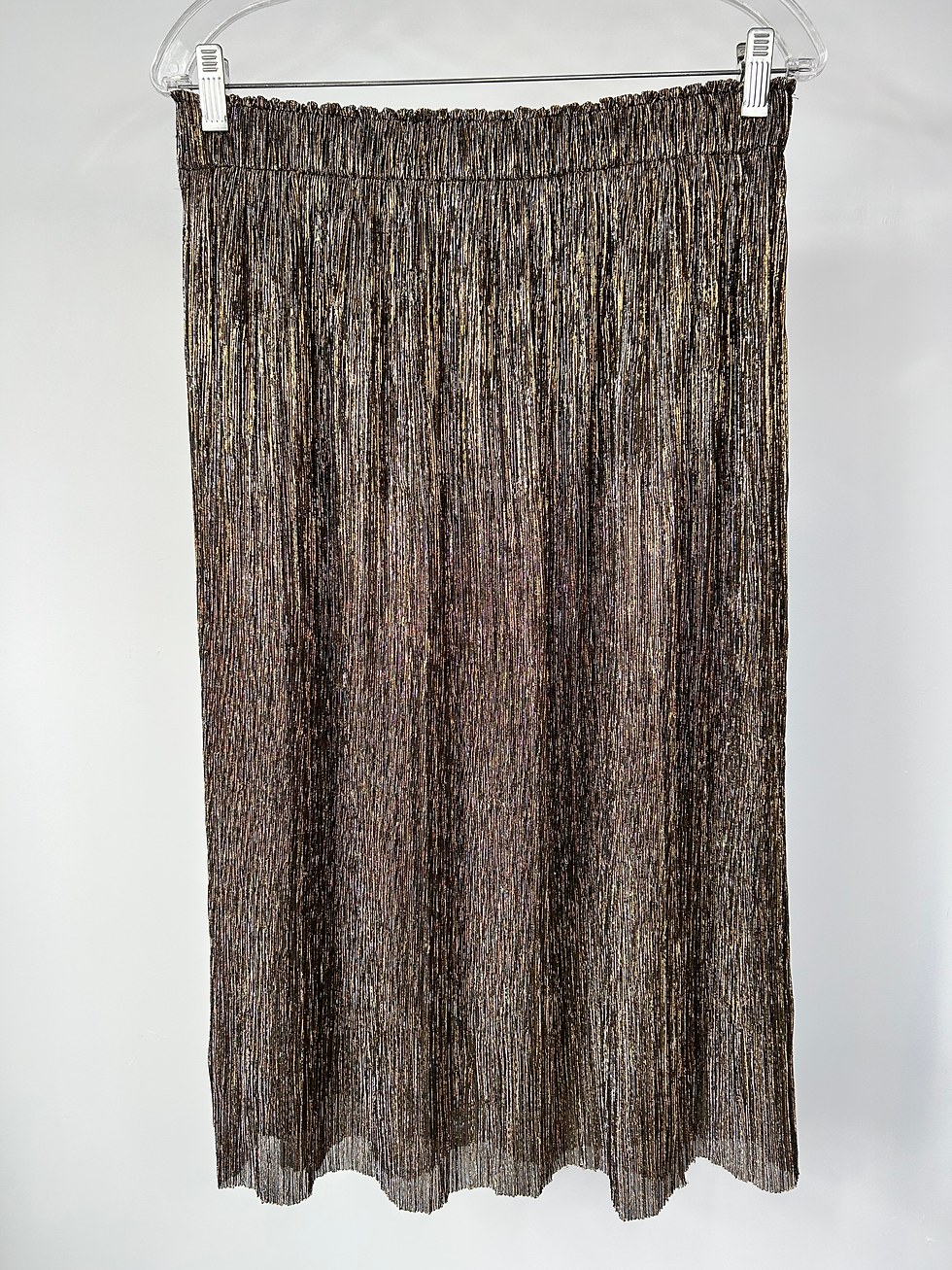 Thumbnail: Metallic Micro Pleat Midi Skirt