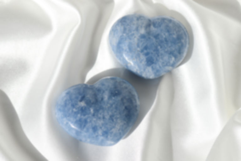 Blue Calcite Heart