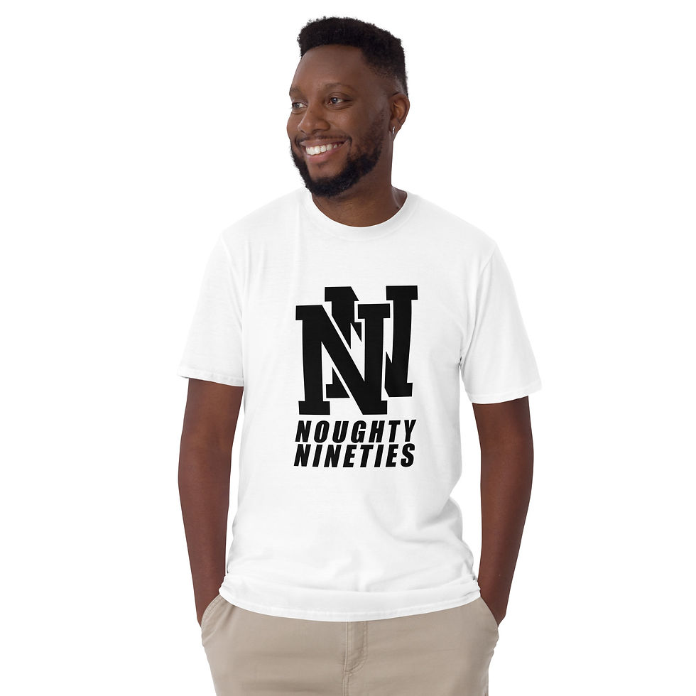 Thumbnail: White Unisex T-Shirt Black Logo