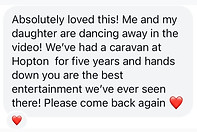 Brilliant Review from an audience member at a busy sold out event for their 90s and 00s party band set