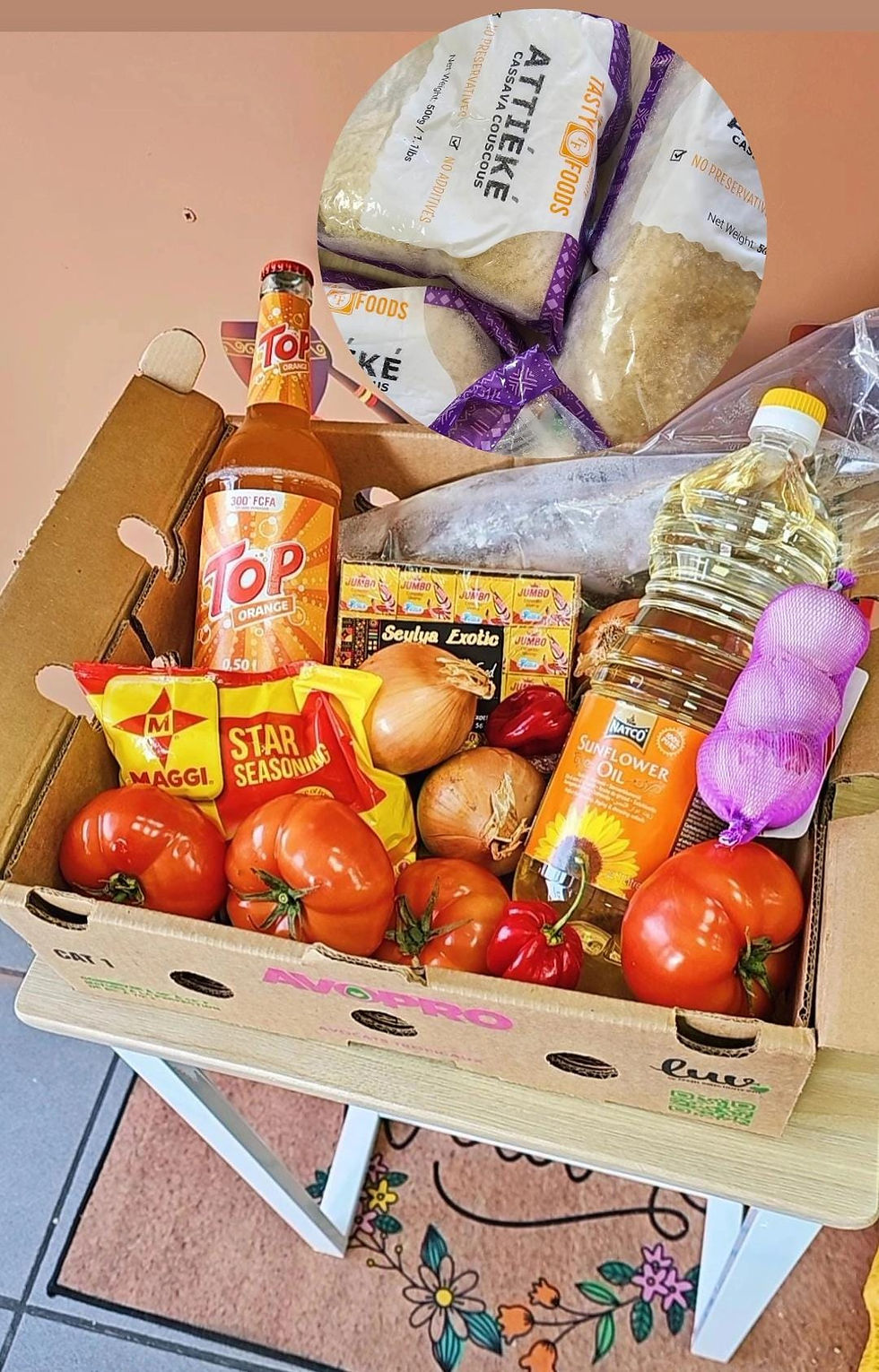 Box recette Attieké garba