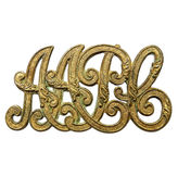 Australian Army Pay Corps, Hat Badge. FINISH: Gilt/Brass. HEIGHT: 24mm. WIDTH: 48mm.