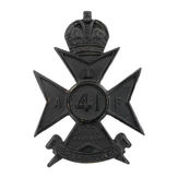 FINISH: Oxidised. HEIGHT: 50mm. MOTTO: MORS ANTE PUDOREM (death before shame).